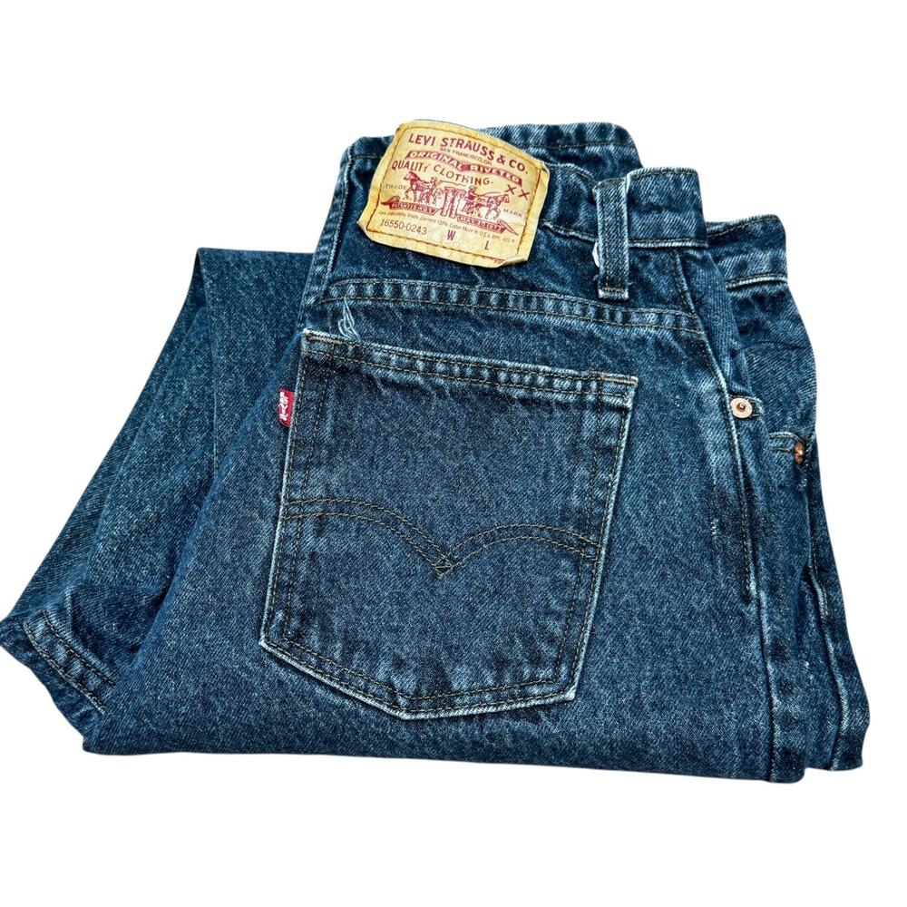 Vintage 90s Levi’s 550 Mom Jeans Women’s 12 Jeans Relaxed Fit Tapered Blue